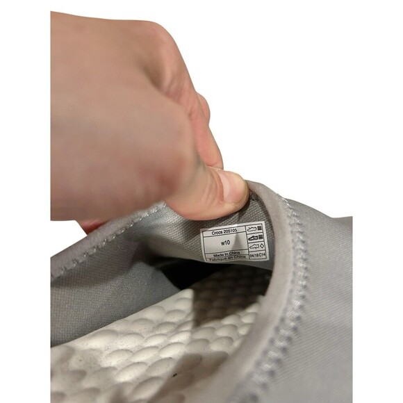 Crocs Lite Ride Open Back Round Toe Mules Light Grey Womens 10 Flexible Casual - Picture 9 of 9